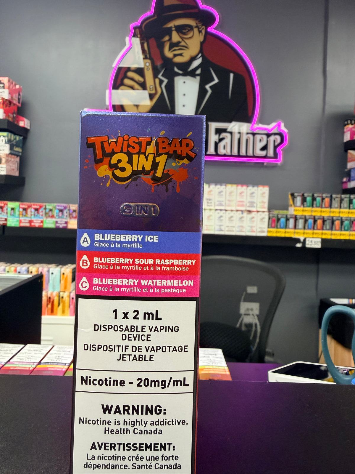 Twist Bar 3-in-1 60K Disposable Vape in Blueberry Flavours