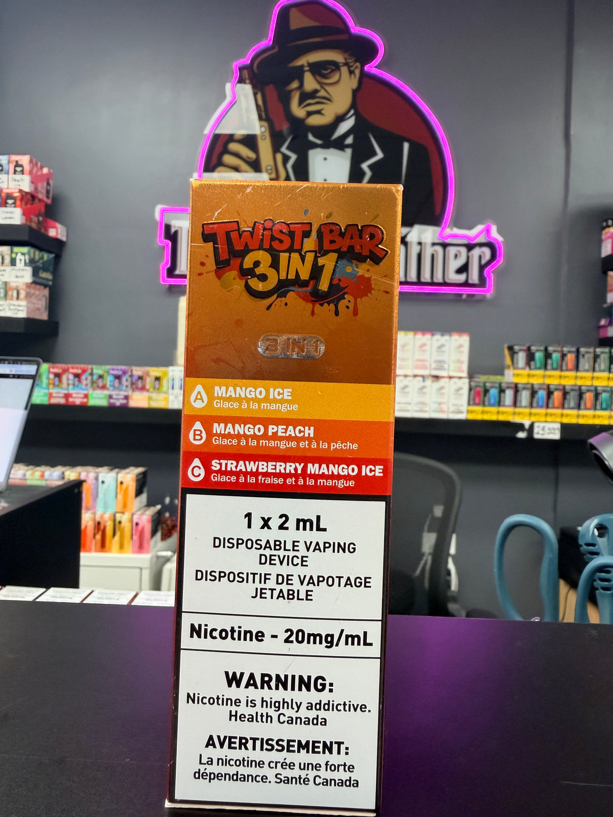 Twist Bar 3-in-1 60K Disposable Vape in Mango Flavours